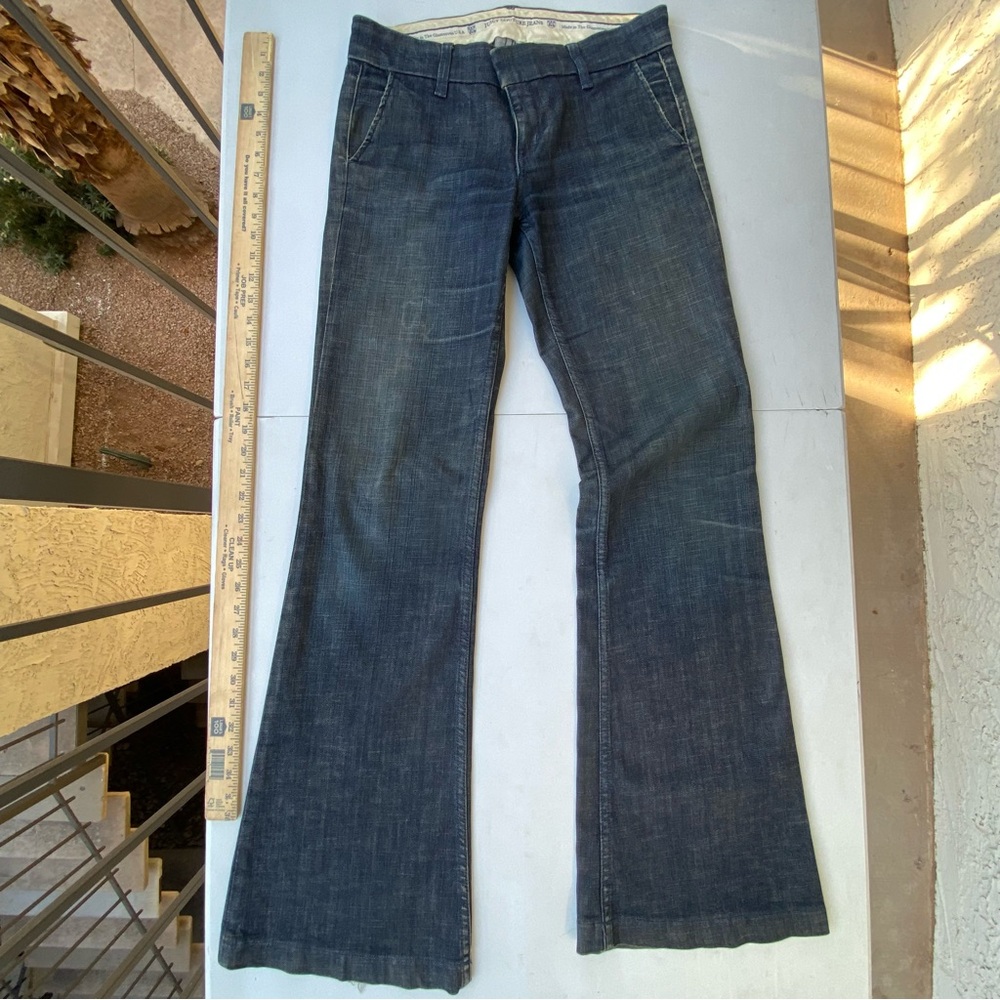 Juicy Couture Flare Jeans 27 Low Rise Bell Bottom Dark Wash Y2K USA HTF - Picture 2 of 14